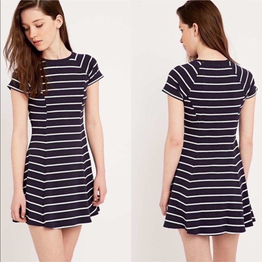 Urban Outfitters BDG Jackie A-Line Navy and White Stripe
Dress